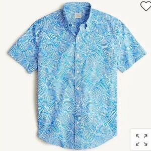 J Crew Short-sleeve slub cotton shirt L Nwt‎ see actual photo can’t find stock